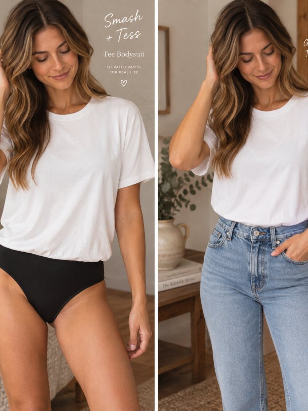 Smash + Tess White Tee Bodysuit | XXS Fits XS | Excellent Condition